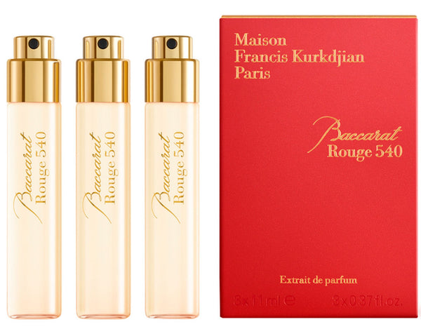 Maison Francis Kurkdjian Baccarat Rouge 540 Travel Set 3 x 11ml Extrait De Parfum Refills