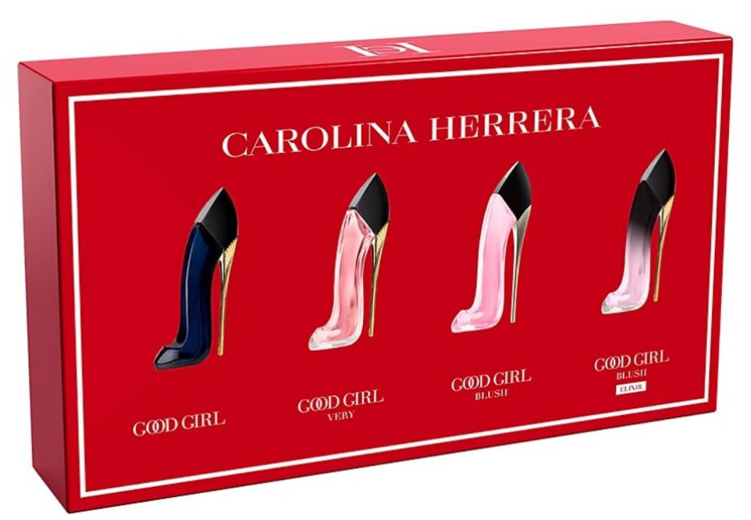 Carolina Herrera Good Girl Gift Set 4 Piece Good Girl EDP 7ml + Very Good Girl EDP 7ml + Good Girl Blush EDP 7ml + Very Good Girl Elixir EDP 7ml