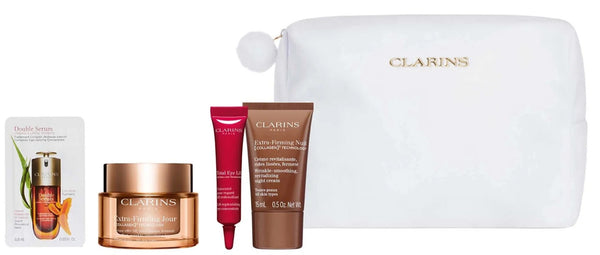 Clarins Extra Firming Gift Set Day Cream 50ml + Night Cream 15ml + Total Eye Lift 7ml + Pouch