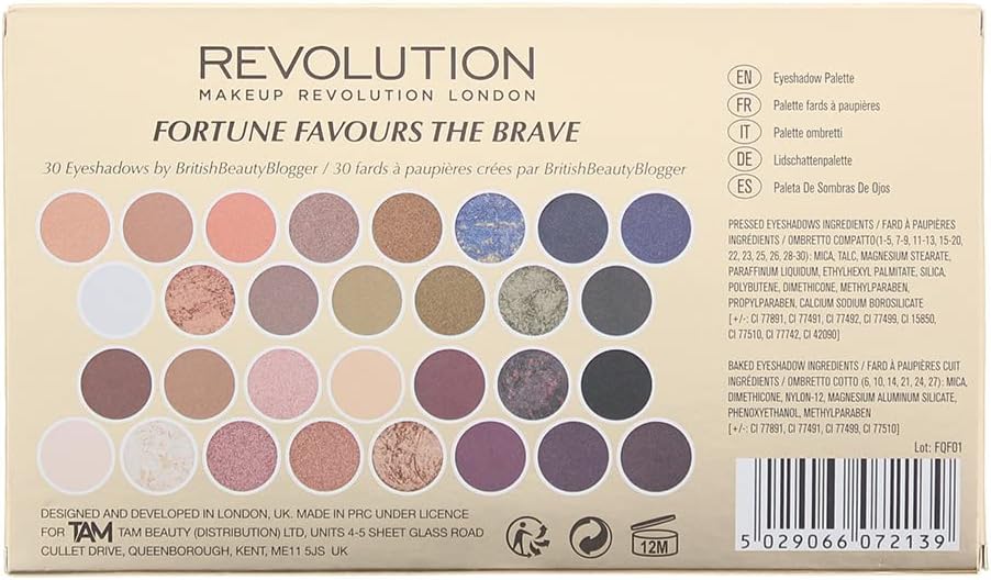 Makeup Revolution Revolution Fortune Favours The Brave Eye Shadow Palette 16G - Health & Beauty > Personal Care > Cosmetics > Makeup > Eye Makeup > Eye Shadows Eye Shadow Palette