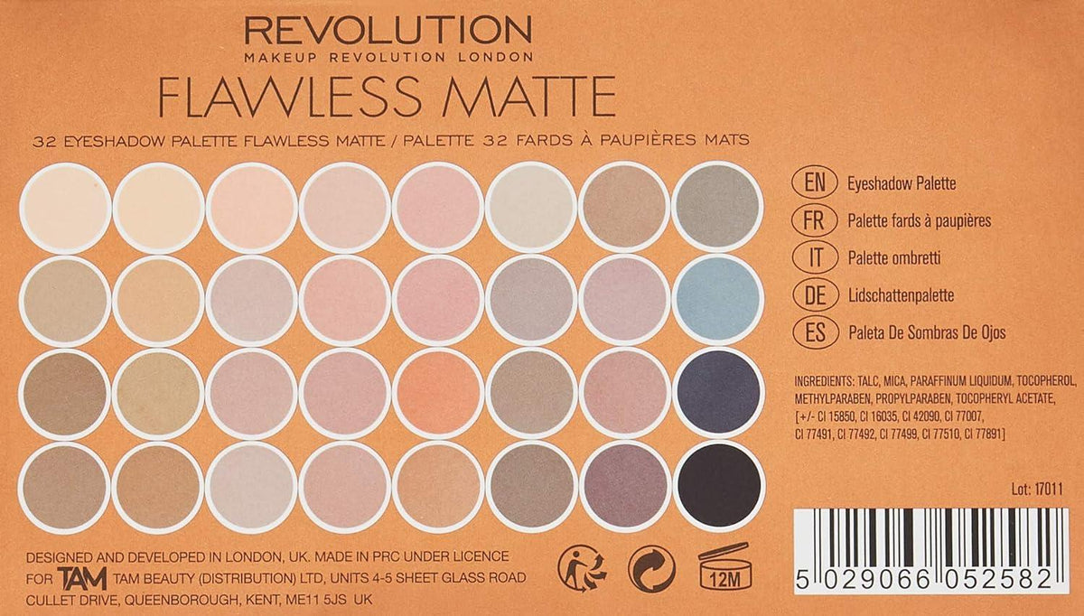 Makeup Revolution Revolution Flawless Matte Eye Shadow Palette 16G - Health & Beauty > Personal Care > Cosmetics > Makeup > Eye Makeup > Eye Shadows Eye Shadow Palette
