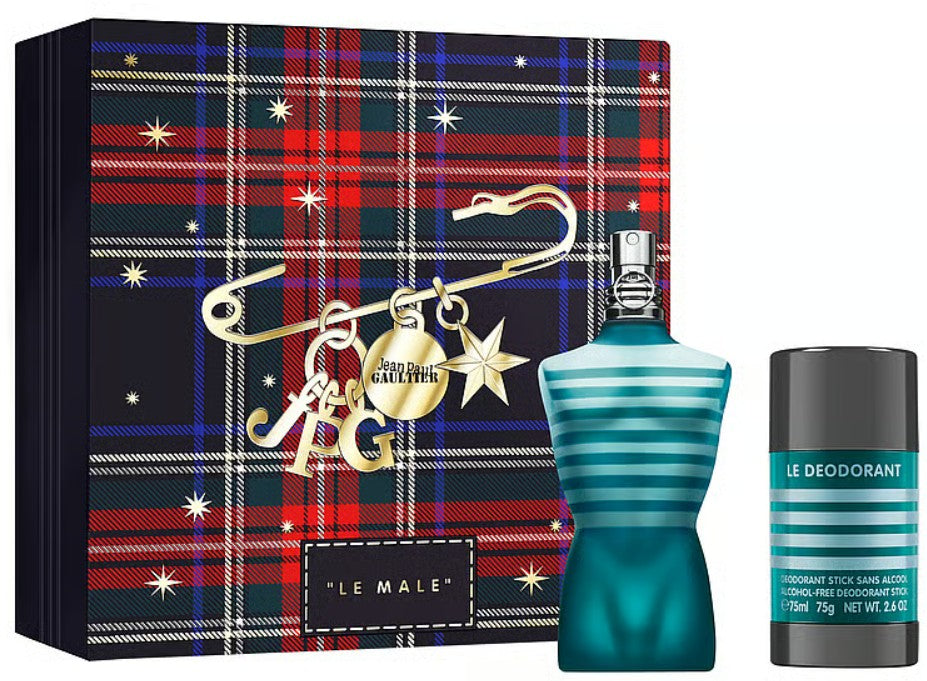Jean Paul Gaultier Le Male 75ml EDT Spray + 75ml Deodorant Stick Gift Set