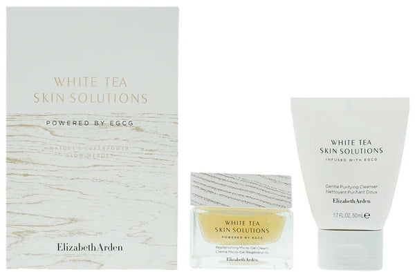 Elizabeth Arden White Tea Skin Solutions Gift Set Replenishing Micro Gel-Cream 50ml + Gentle Purifying Cleanser 50ml