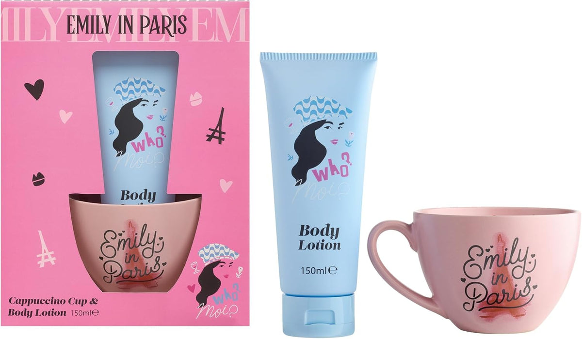 Emily In Paris Cappuccino Cup + 150ml Body Lotion Set