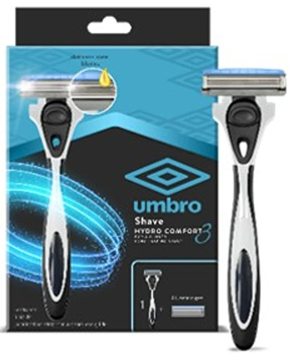 Umbro Shave Kit Handle + 3 Cartridges Blue