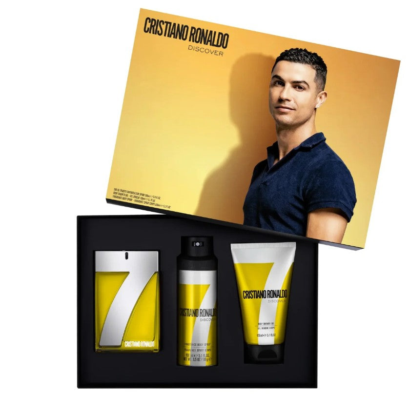 Cristiano Ronaldo CR7 Discover Gift Set EDT 100ml + Shower Gel 150ml + Body Spray 150ml