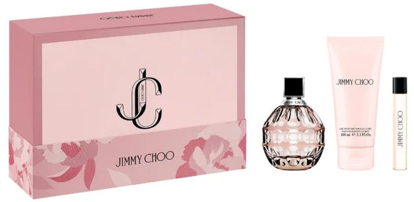 Jimmy Choo 100ml EDP Spray + 100ml Body Lotion + 7.5ml EDP Spray Gift Set