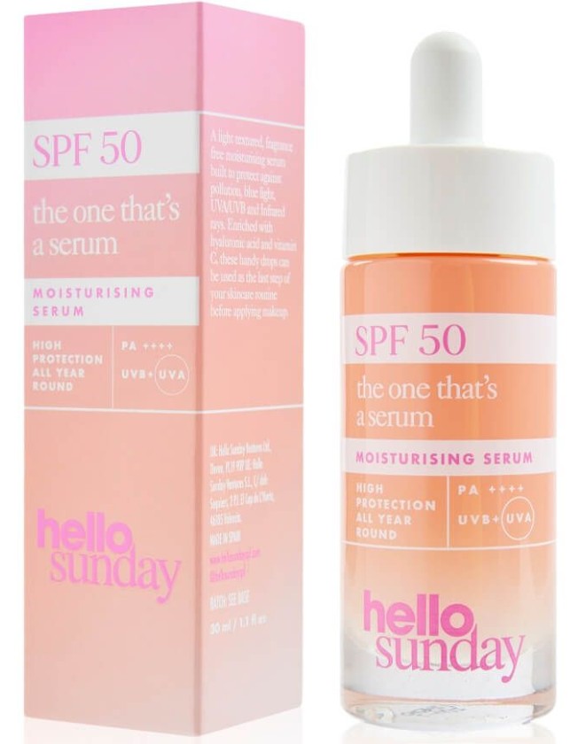 Hello Sunday The One That's A Serum Face Drops SPF50 30ml