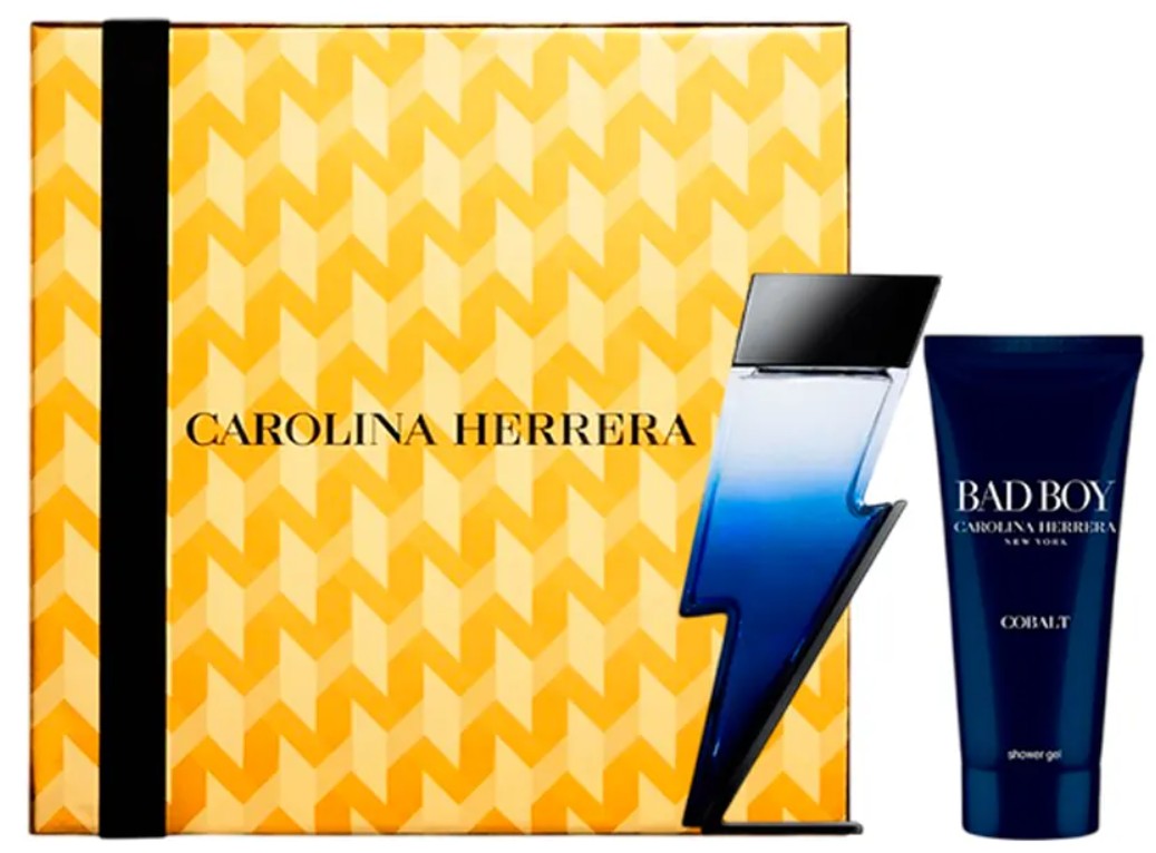 Carolina Herrera Bad Boy Cobalt Gift Set: 100ml EDP Spray + 100ml Shower Gel