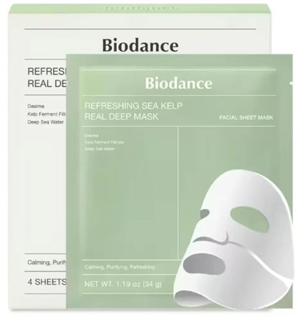 Biodance Refreshing Sea Kelp Real Deep 4 x 34g Mask Sheets