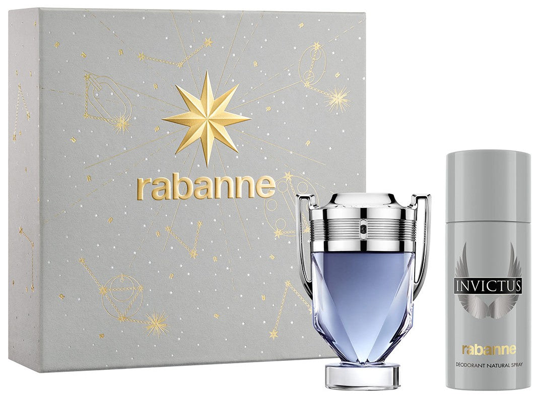 Paco Rabanne Invictus 100ml EDT Spray + 150ml Deodorant Spray Gift Set