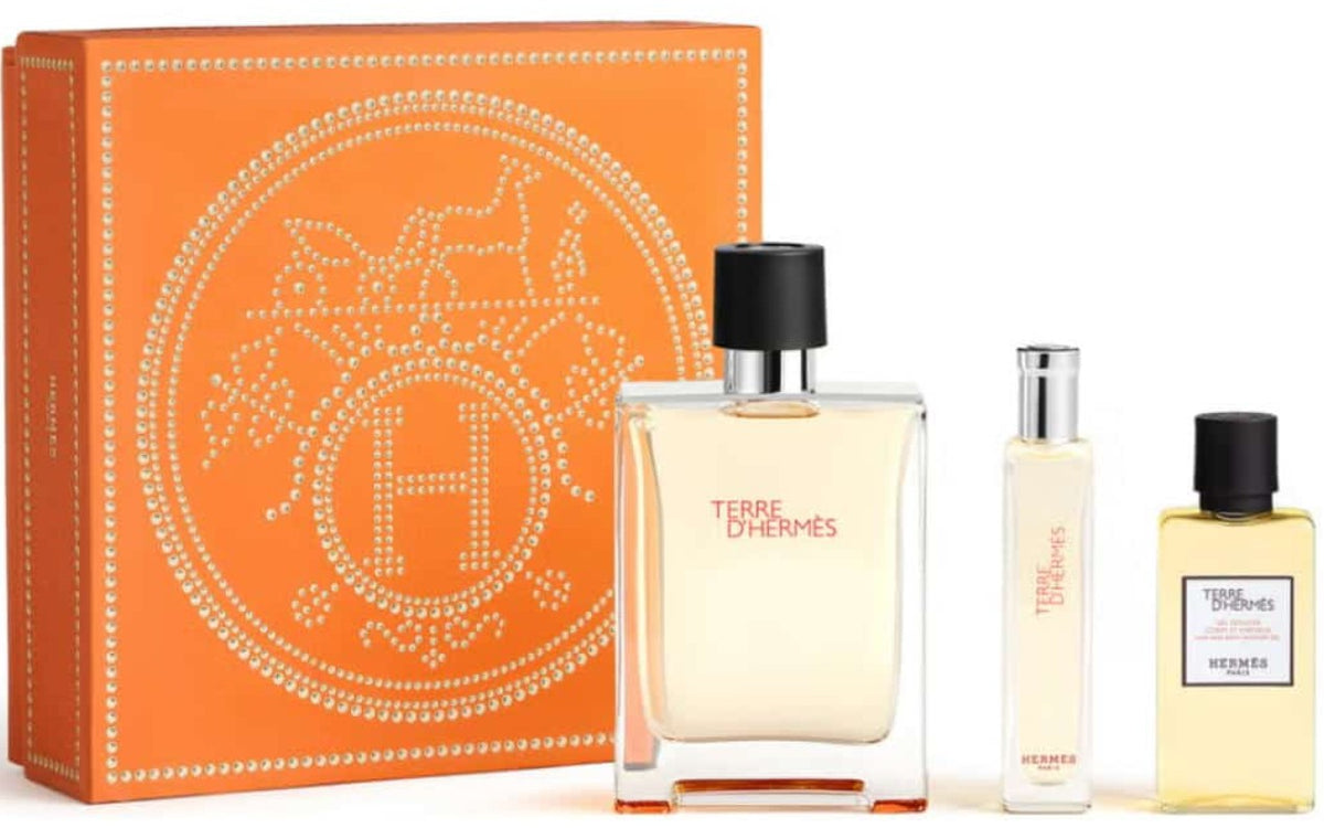 Hermes Terre D'Hermes Gift Set 100ml EDT + 15ml EDT + 40ml Shower Gel