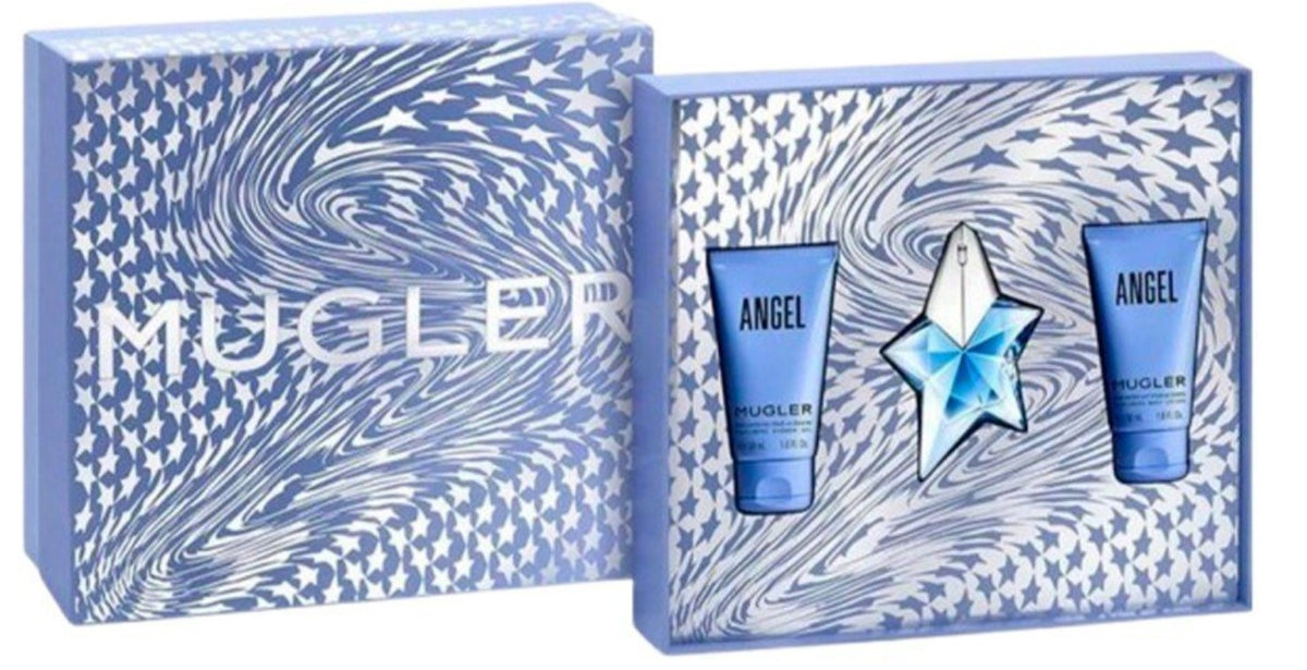 Mugler Angel Gift Set: 25ml EDP Spray + 50ml Body Lotion + 50ml Shower Gel