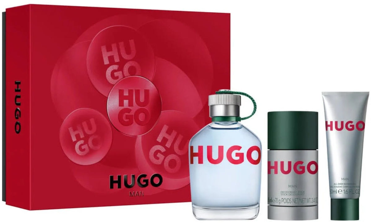 Hugo Boss Hugo Man 125ml EDT Spray + 75ml Deodorant Stick + 50ml Shower Gel Gift Set