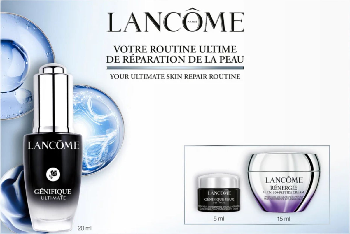 Lancome Genifique Ultimate Set 2026 Serum 20ml + Peptide Cream 15ml + Eye Cream 5ml