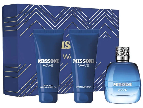 Missoni Wave Gift Set Eau de Toilette 100ml + Shower Gel 100ml + Aftershave Balm 100ml