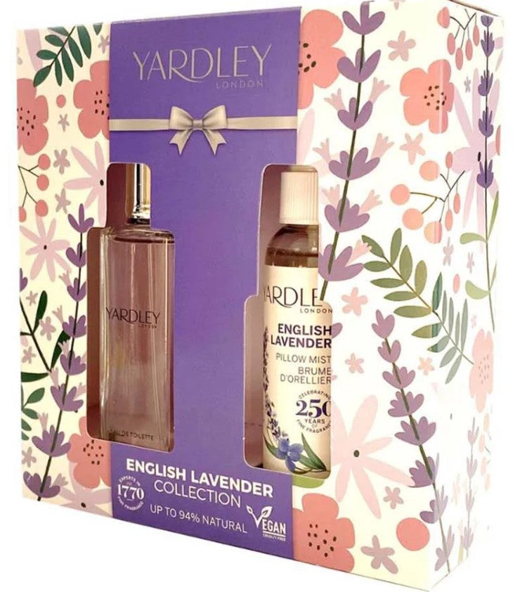 Yardley English Lavender 50ml EDT Spray + 50ml Pillow Mist Spray