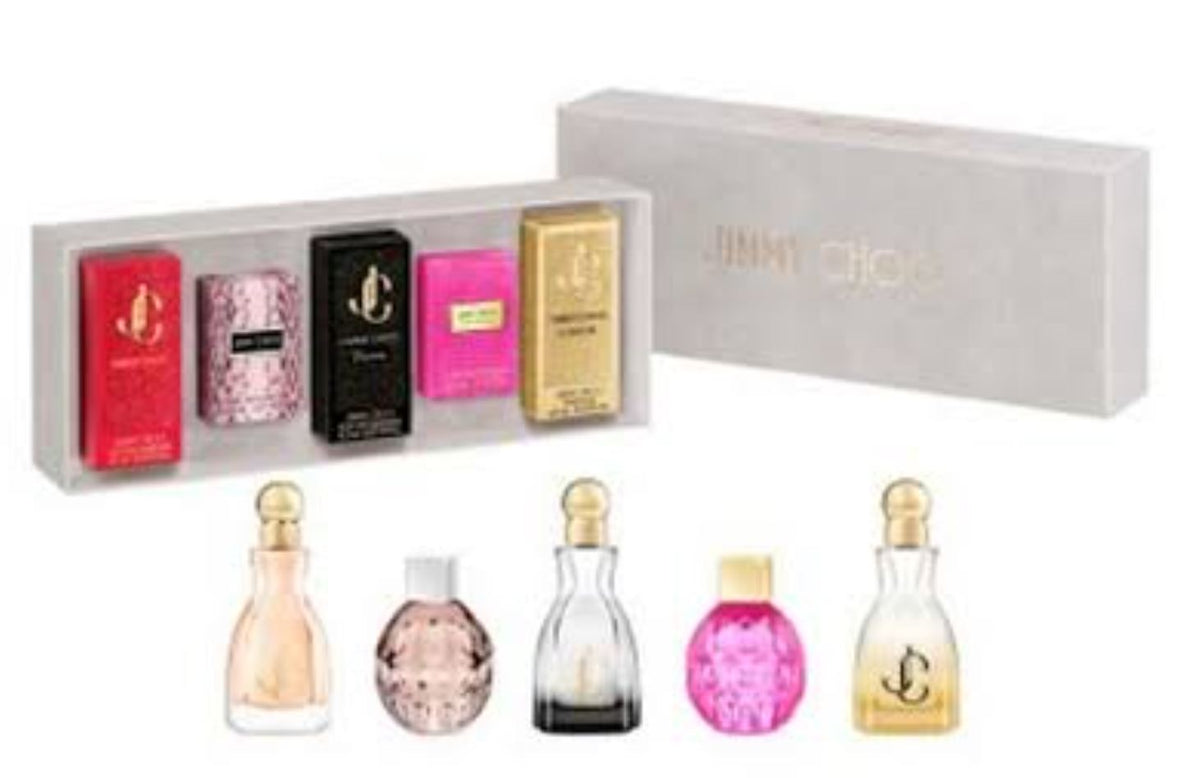 Jimmy Choo 5 Piece Miniatures Set 5 x 4.5ml I Want Choo + Jimmy Choo EDP + I Want Choo Forever + Rose Passion + I Want Choo Le Parfum