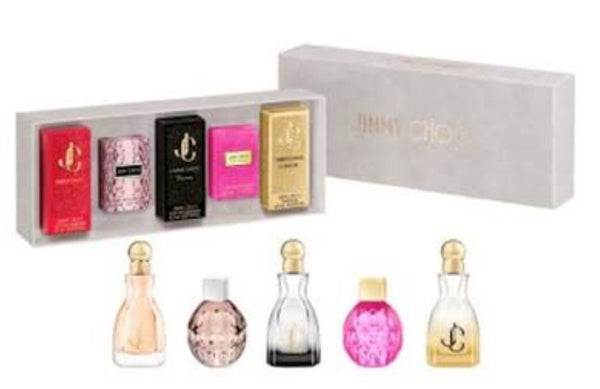 Jimmy Choo 5 Piece Miniatures Set 5 x 4.5ml I Want Choo + Jimmy Choo EDP + I Want Choo Forever + Rose Passion + I Want Choo Le Parfum