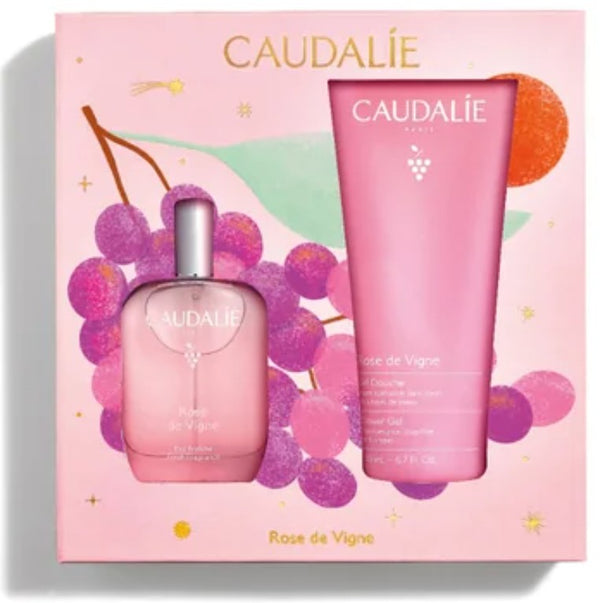 Caudalie Rose De Vigne Gift Set: 50ml Fragrance Spray & 200ml Shower Gel