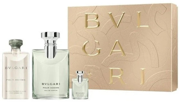 Bulgari Pour Homme Gift Set EDP Spray 100ml + EDP 5ml + Shower Gel 75ml