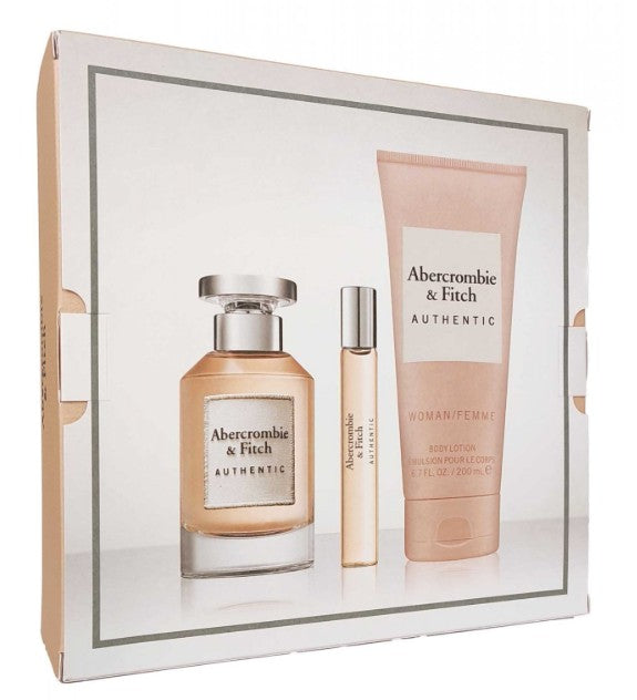 Abercrombie & Fitch Authentic Woman Gift Set Eau de Parfum 100ml + Eau de Parfum 15ml + Body Lotion 200ml