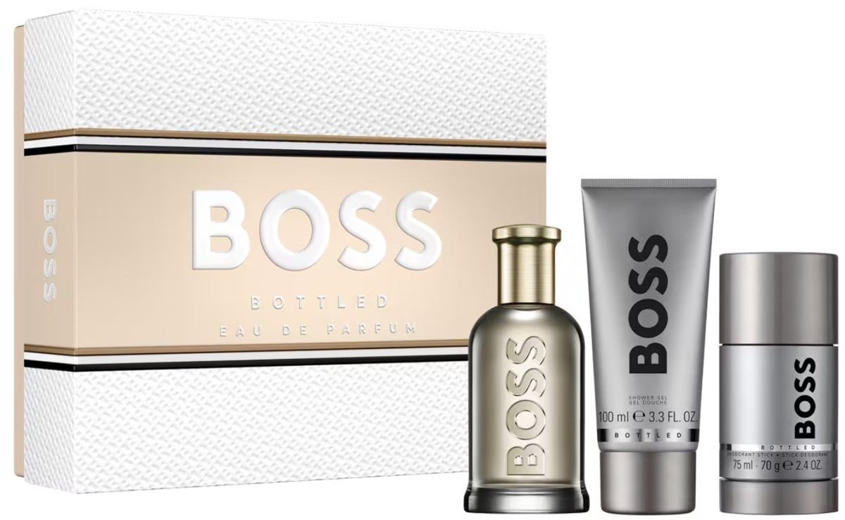 Hugo Boss Boss Bottled Gift Set 100ml EDP Spray + 100ml Shower Gel + 70g Deodorant Stick