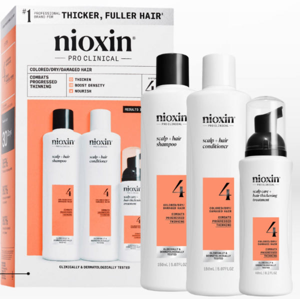 Nioxin System 4 Trial Kit Shampoo 150ml + Conditioner 150ml + Scalp & Hair Treatment 40ml