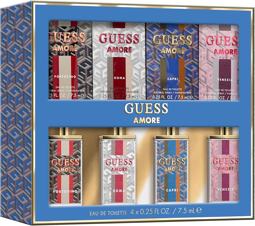 Guess Amore Gift Set Venezia + Capri + Roma + Portofino 4 x 7.5ml EDT