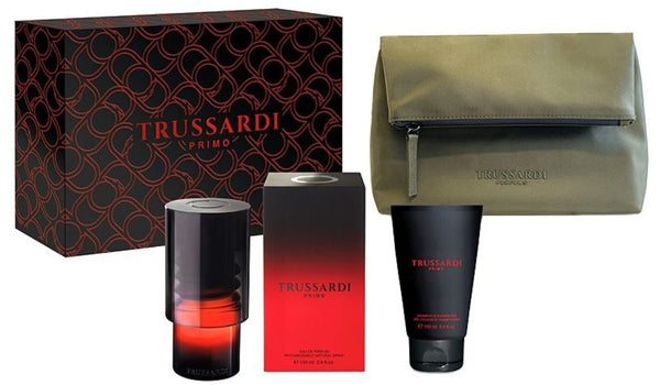 Trussardi Primo Gift Set: 100ml EDP Spray + 100ml Shower Gel + Pouch