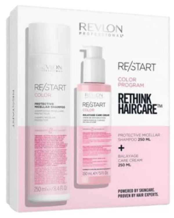 Revlon Restart Colour Gift Set Protective Micellar Shampoo 250ml + Balayage Care Cream 150ml