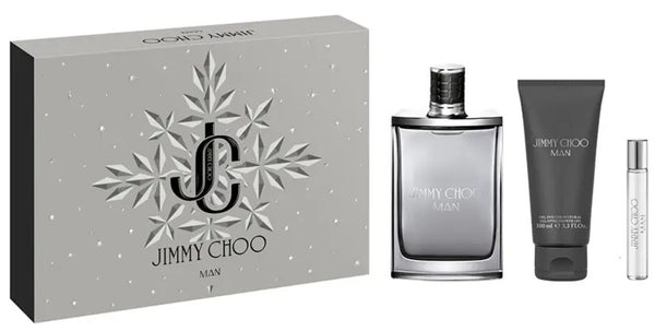 Jimmy Choo Man 100ml EDT Spray + 100ml Shower Gel + 7.5ml EDT Spray Gift Set