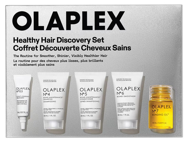 Olaplex Gift Set 5 Piece No.0.5 Scalp Treatment 5ml + No.4 Bond Maintenance Shampoo 30ml + No.5 Bond Maintenance Conditioner 30ml + No.6 Bond Smoother 30ml