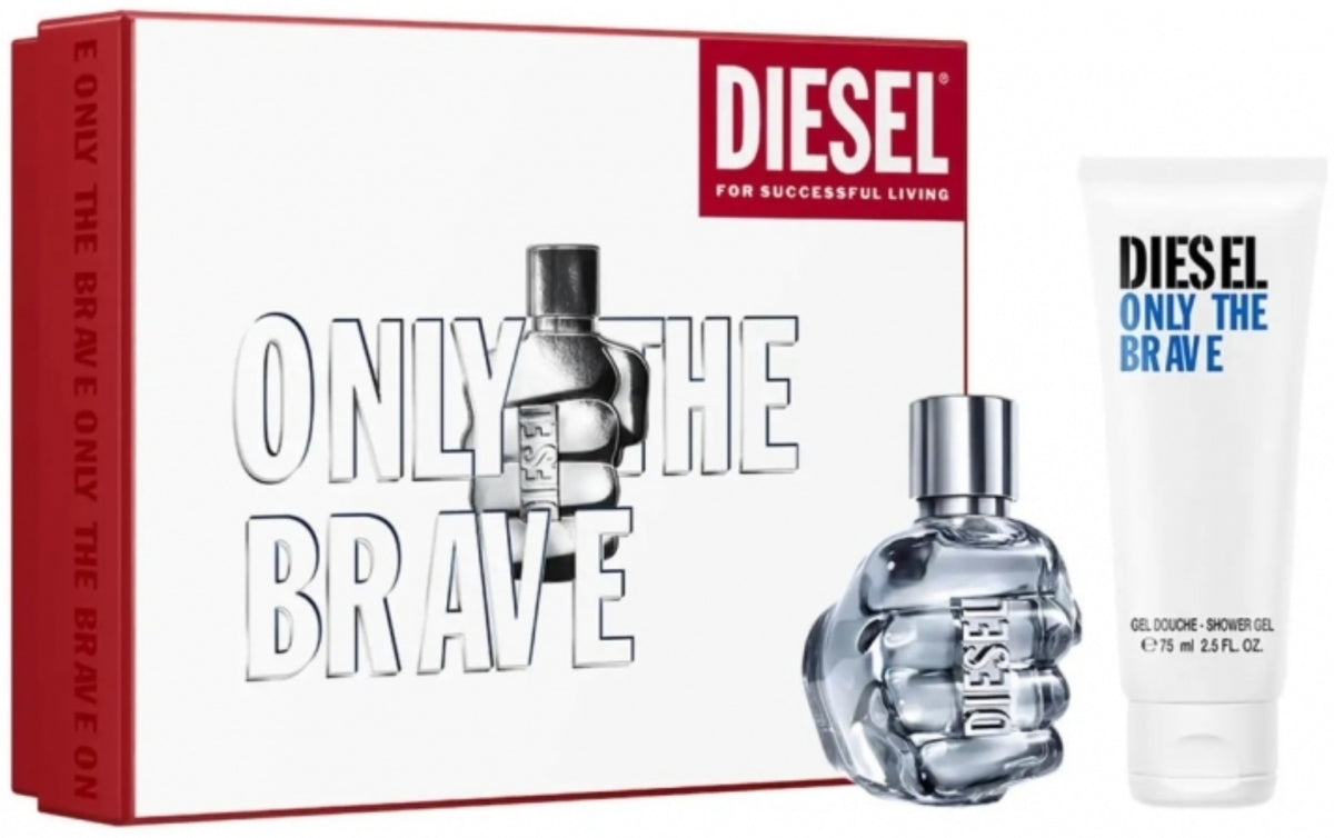 Diesel Only The Brave 50ml EDT Spray + 75ml Shower Gel