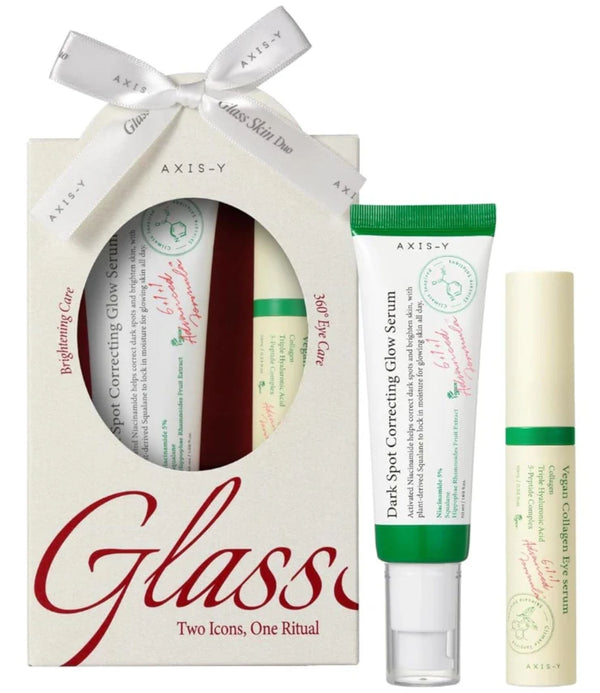 Axis-Y Glass 2 Piece Gift Set Face Serum 50ml + Eye Serum 10ml