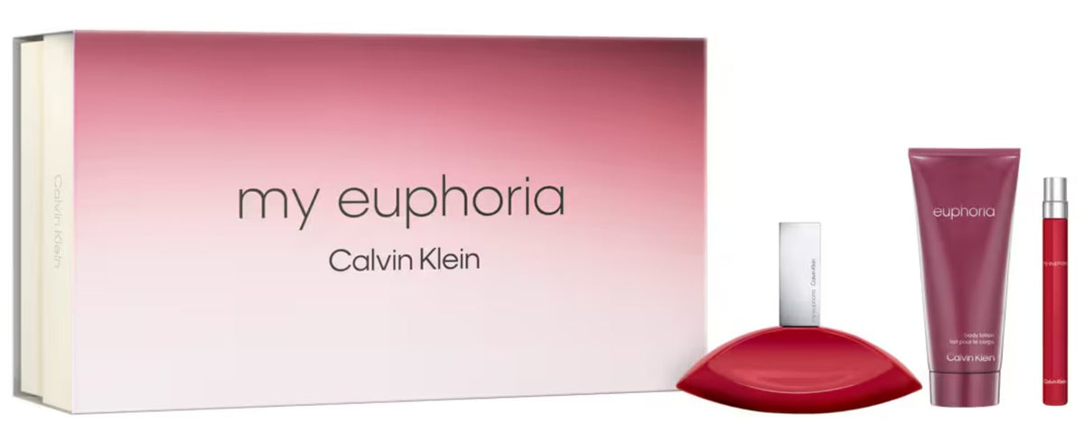 Calvin Klein My Euphoria 3 Piece Gift Set EDP 100ml + EDP 10ml + Body Lotion 100ml