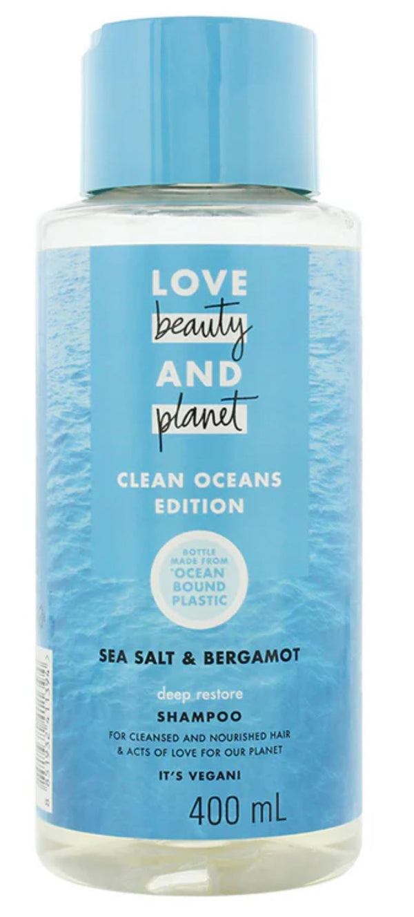 Love Beauty And Planet Deep Restore Clean Oceans Sea Salt & Bergamot 400ml Shampoo