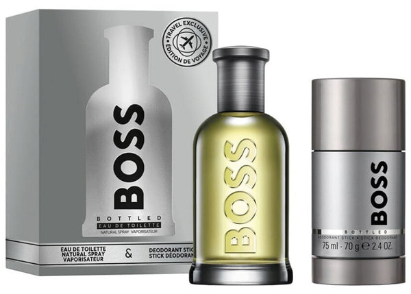 Hugo Boss Bottled 100ml EDT Spray + 75ml Deodorant Stick Gift Set
