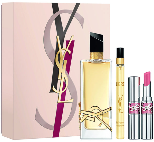Yves Saint Laurent Libre Gift Set 90ml EDP + 10ml EDP + Loveshine Lipstick 3.2g - 44 Nude Lavaliere