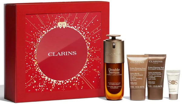 Clarins Mixed Gift Set Double Serum 50ml + Extra Firming Day Cream 15ml + Extra Firming Night Cream 15ml + SOS Primer White 5ml