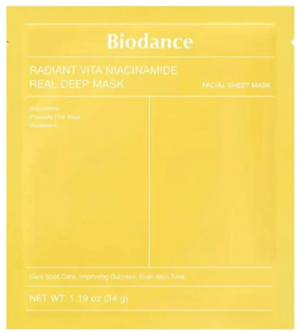 Biodance Radiant Vita Niacinamide Real Deep 34g Mask Sheet