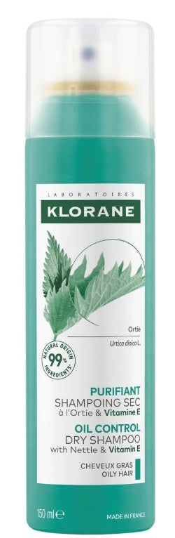 Klorane Nettle & Vitamin E Purifying 150ml Dry Shampoo