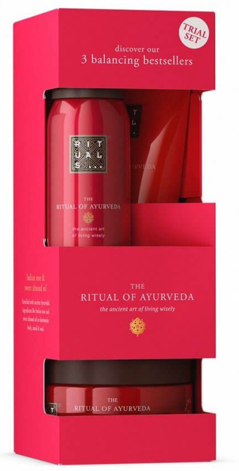 Rituals The Ritual Of Ayurveda 125g Body Scrub + Cream 70ml + 50ml Shower Gel Gift Set