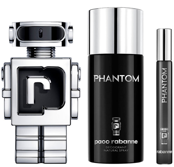 Rabanne Phantom Giftset EDT Spray 100ml + EDT Travel Spray 10ml + Deodorant Natural Spray 150ml