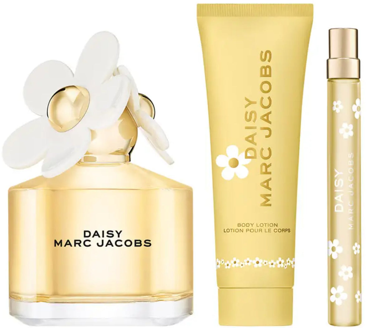 Marc Jacobs Daisy 100ml EDT Spray + 75ml Body Lotion + 10ml EDT Spray Gift Set