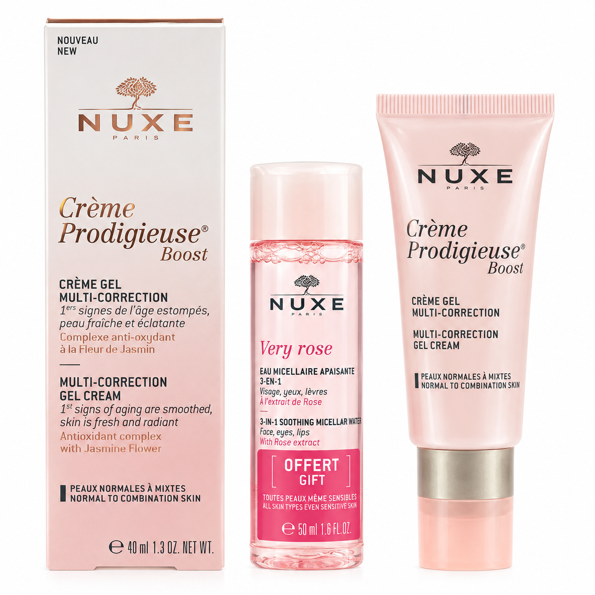 Nuxe Creme Prodigieuse Light Gift Set Gel-Cream 40ml + Micellar Water 50ml