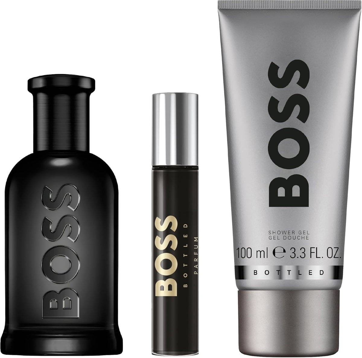 Hugo Boss Boss Bottled Gift Set Parfum Spray 100ml + Shower Gel 100ml + Travel Spray 10ml