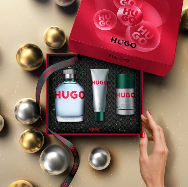 Hugo Boss Hugo Man 125ml EDT Spray + 75ml Deodorant Stick + 50ml Shower Gel Gift Set