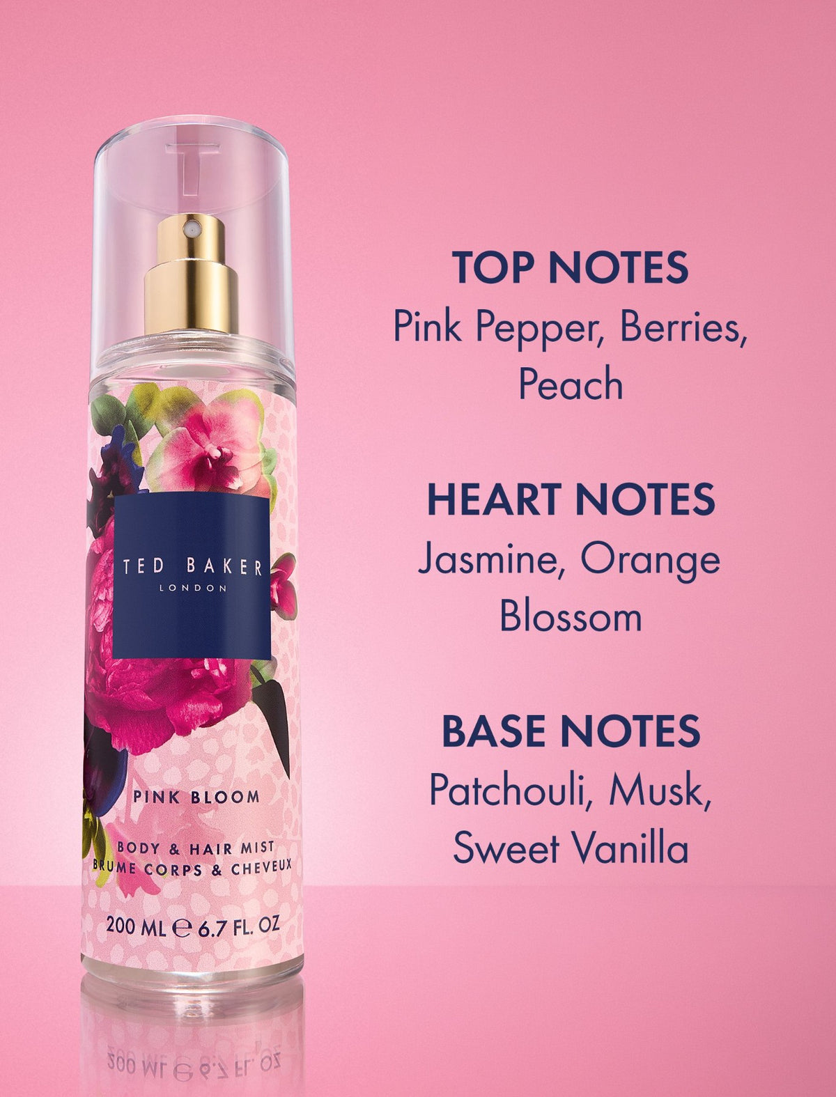 Ted Baker Fusion Pink Bloom Body & Hair Mist 200ml