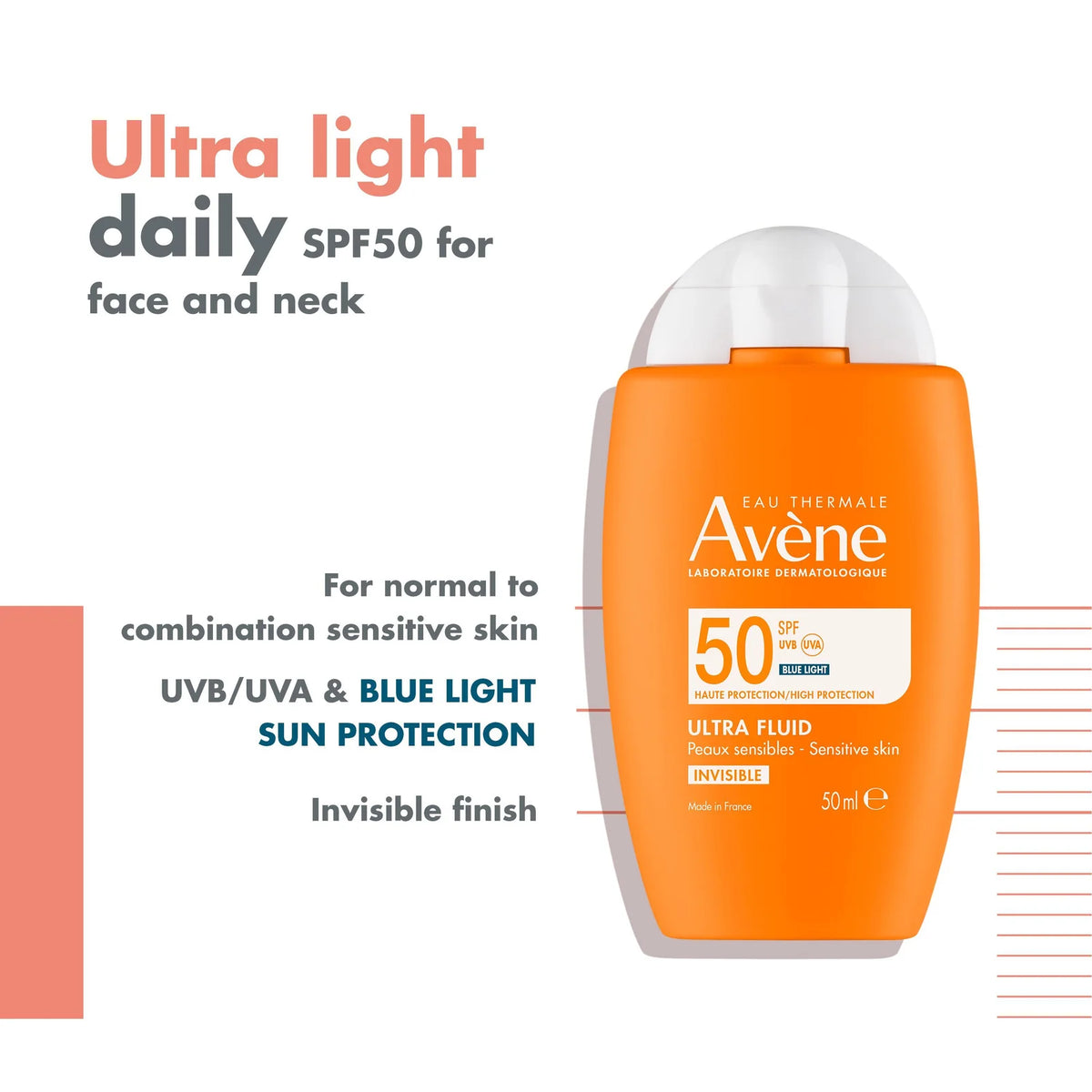 Avene Ultra Fluid Invisible SPF50+ 50ml